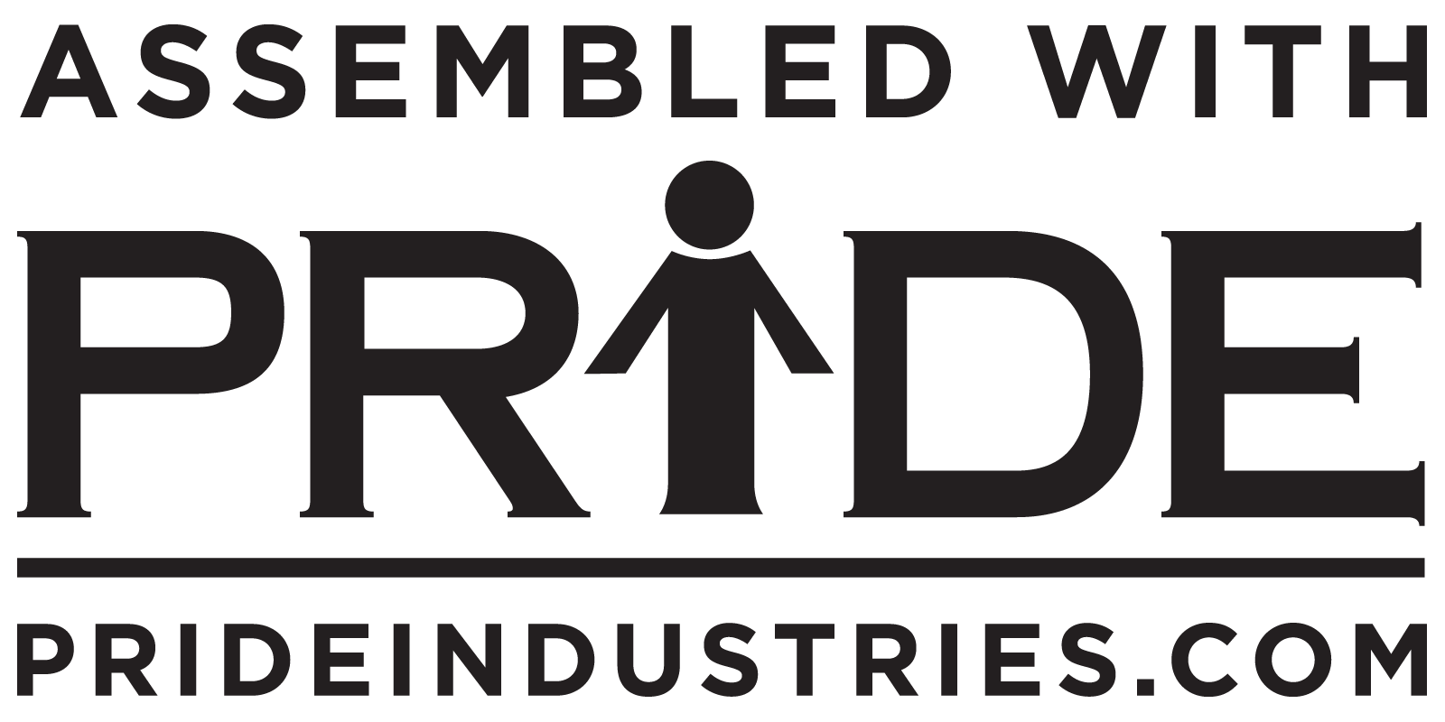 pride logo assembled with pride logo